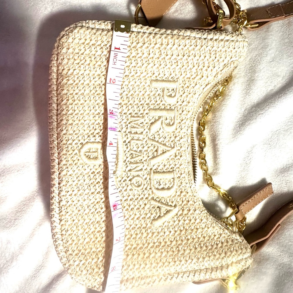 Prada Cream Woven Women's Bag
